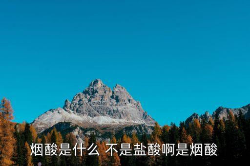 煙酸是什么 不是鹽酸啊是煙酸