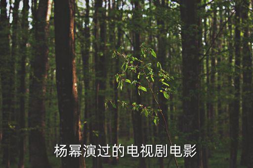 紅樓之世家女，楊冪演過的電視劇電影