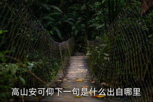 高山安可仰，高山安可仰 安什么意思