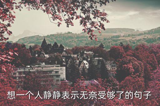 無奈的句子，想一個人靜靜表示無奈受夠了的句子