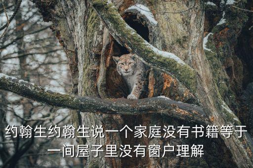 約翰生約翰生說一個家庭沒有書籍等于一間屋子里沒有窗戶理解