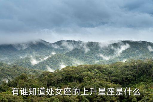 處女座上升星座是什么，我是處女座的上升星座是什么