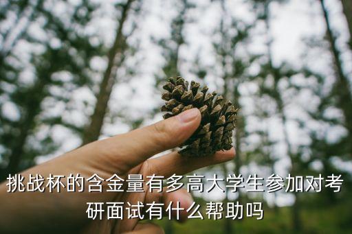 大學生挑戰杯，挑戰杯的含金量有多高大學生參加對考研面試有什么幫助嗎