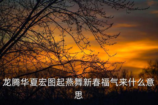 龍騰華夏，龍騰華夏歌盛世金龍起舞迎新春是什么意思