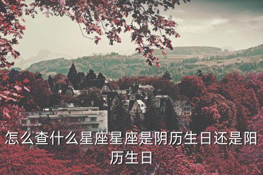 怎么查什么星座星座是陰歷生日還是陽歷生日