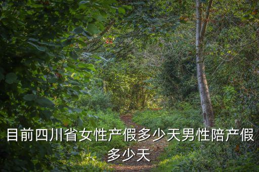 目前四川省女性產(chǎn)假多少天男性陪產(chǎn)假多少天