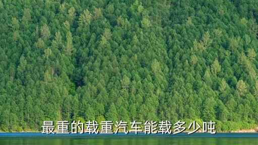 最重的載重汽車能載多少噸