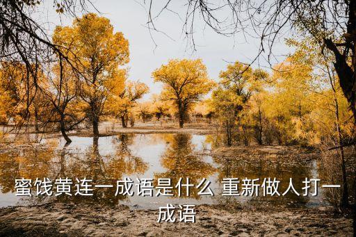 蜜餞黃連一成語是什么 重新做人打一成語