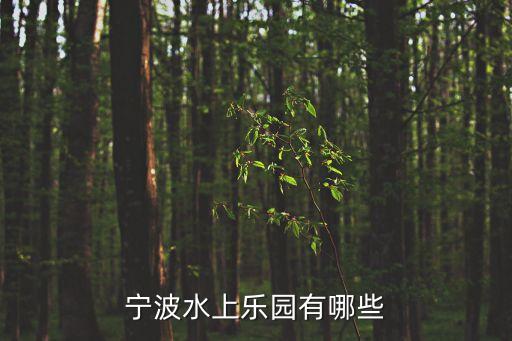 寧波水上樂園，寧波水上樂園有哪些