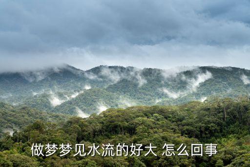 做夢(mèng)夢(mèng)見水流的好大 怎么回事