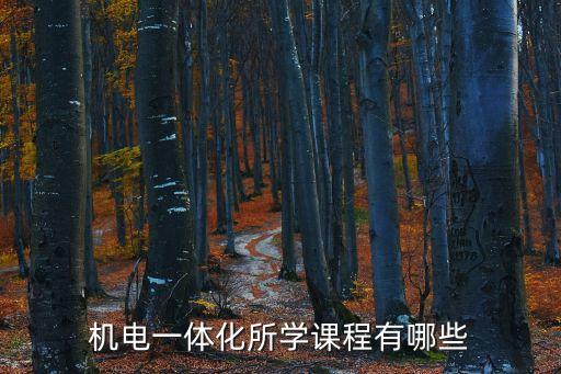 機電一體化所學課程有哪些