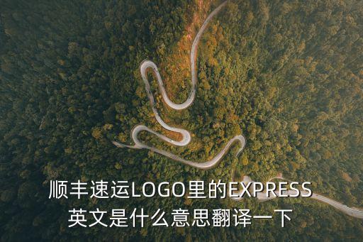 順豐速運LOGO里的EXPRESS英文是什么意思翻譯一下