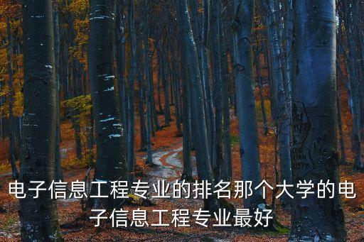 電子信息工程排名，電子信息工程專業(yè)大學(xué)排名本二的