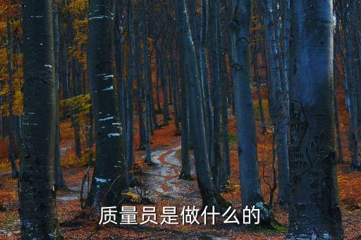 質量員是做什么的