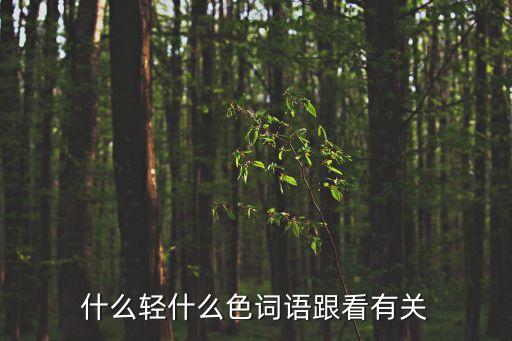 輕輕色，什么輕什么色詞語跟看有關(guān)