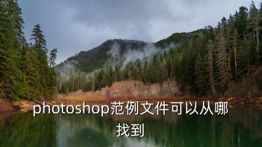 ps范文，photoshop范例文件可以從哪找到