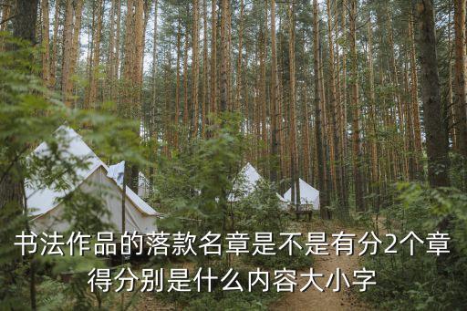 書畫落款印章，書法作品的落款名章是不是有分2個章得分別是什么內容大小字