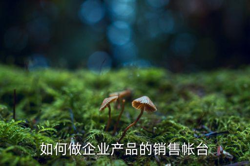 銷售臺賬，如何做企業產品的銷售帳臺
