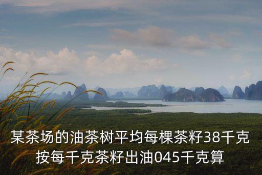 某茶場(chǎng)的油茶樹(shù)平均每棵茶籽38千克按每千克茶籽出油045千克算