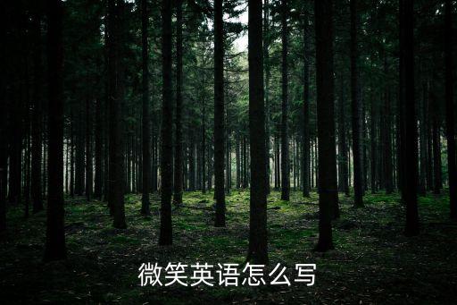 微笑英語怎么寫