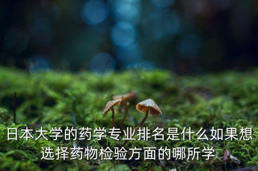藥學(xué)專業(yè)排名，日本大學(xué)的藥學(xué)專業(yè)排名是什么如果想選擇藥物檢驗(yàn)方面的哪所學(xué)