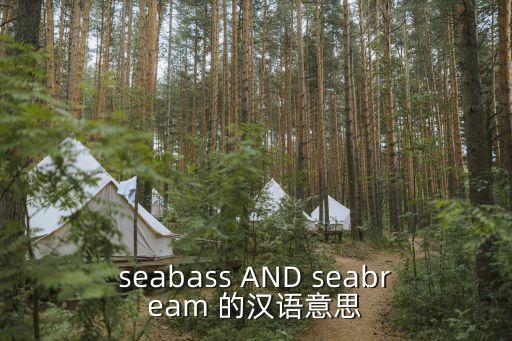 seabass AND seabream 的漢語意思