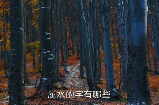 屬水的字有哪些