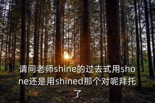 Shone，shine 的過去式是什么shone
