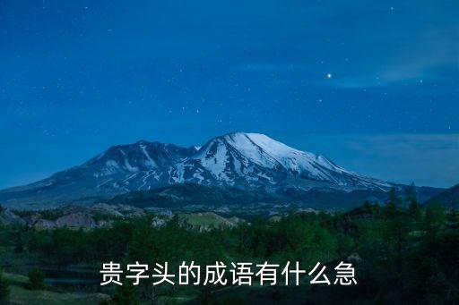 貴開頭的成語，貴字頭的成語有什么急