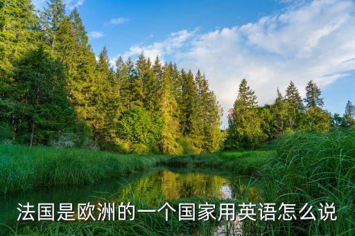 法國英文怎么說，法國英語怎么說