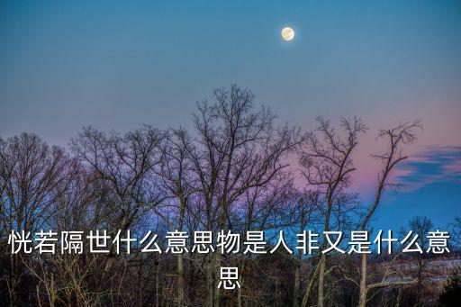 恍若隔世什么意思物是人非又是什么意思