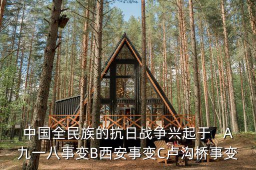 中國全民族的抗日戰爭興起于   A九一八事變B西安事變C盧溝橋事變
