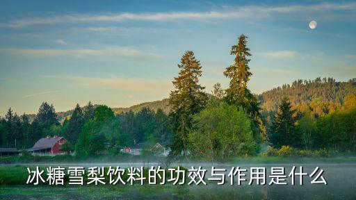 冰糖雪梨飲，雪花梨加冰糖熬水喝的作用功效是什么