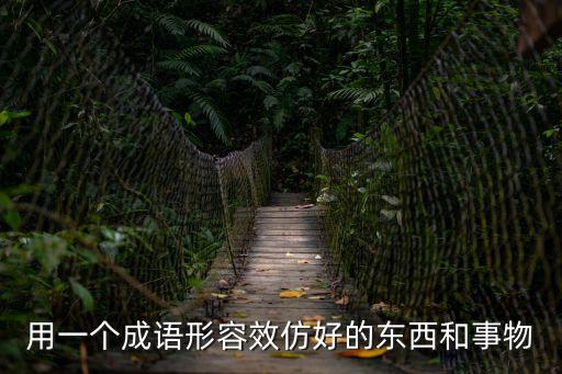 用一個成語形容效仿好的東西和事物