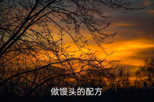 做饅頭配方，做饅頭的配方