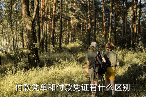 付款憑單，付款憑單和付款憑證有什么區別