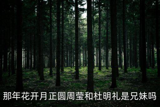那年花開月正圓周瑩和杜明禮是兄妹嗎