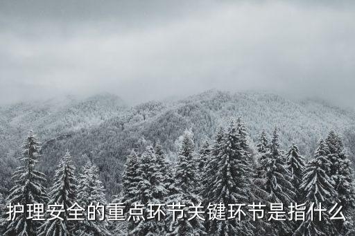 護理安全的重點環節關鍵環節是指什么