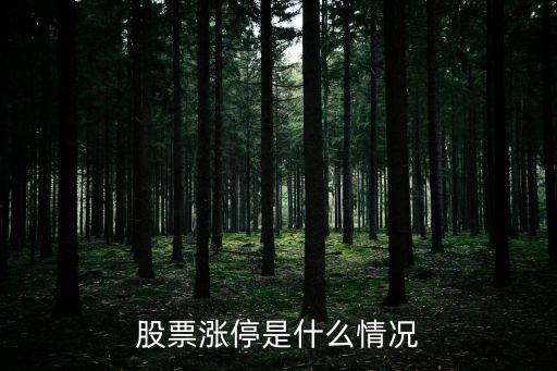 股票漲停是什么情況