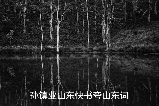 孫鎮業山東快書夸山東詞