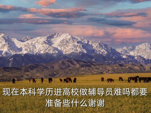 現(xiàn)在本科學(xué)歷進(jìn)高校做輔導(dǎo)員難嗎都要準(zhǔn)備些什么謝謝