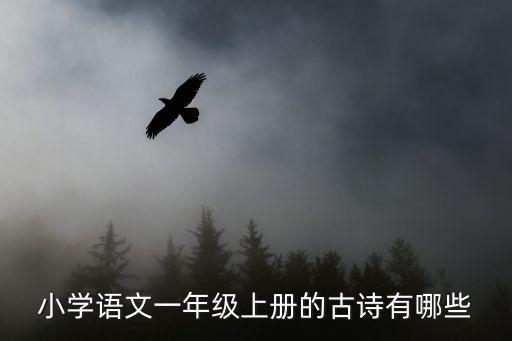 一年級語文上，小學語文一年級上冊的古詩有哪些