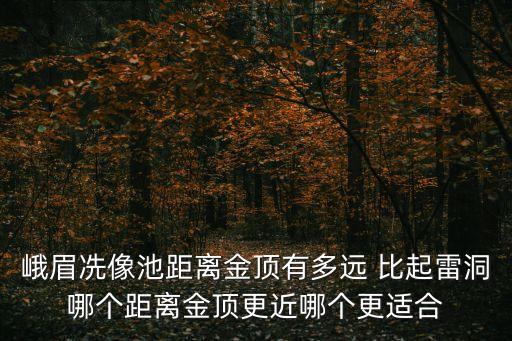 峨眉冼像池距離金頂有多遠 比起雷洞哪個距離金頂更近哪個更適合