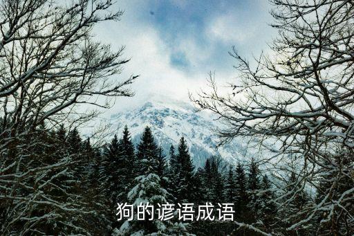 狗的諺語，關于狗的歇后語