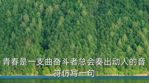 青春是一支曲奮斗者總會奏出動人的音符仿寫一句