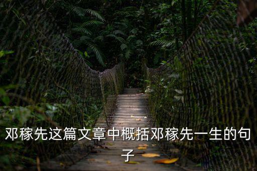 鄧稼先的名言，鄧稼先中概括鄧稼先一生的語句是什么