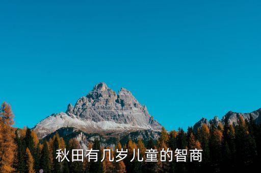 秋田有幾歲兒童的智商