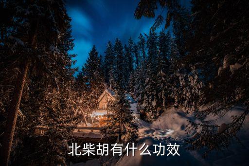 北柴胡有什么功效