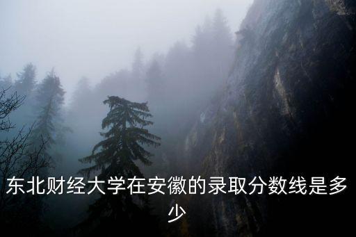 東北財經大學分數線，東北財經大學的錄取分數線是多少