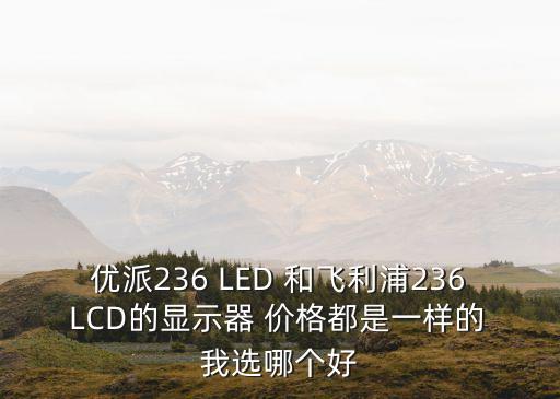 優派236 LED 和飛利浦236 LCD的顯示器 價格都是一樣的 我選哪個好